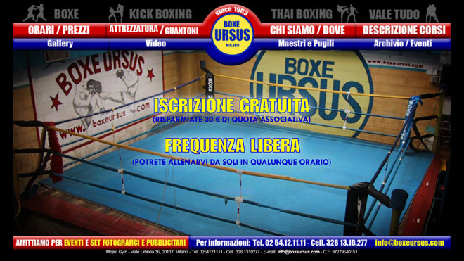 Boxe Ursus - sito Internet